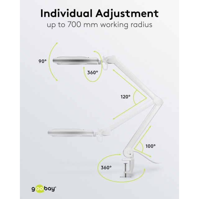 Goobay 8W LED Magnifying Lamp White
