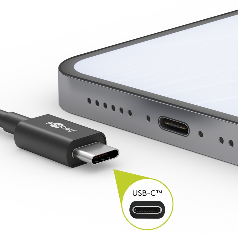 Goobay USB-A to USB-C Cable 0.5m Black