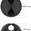 Goobay Cable Management Set Black