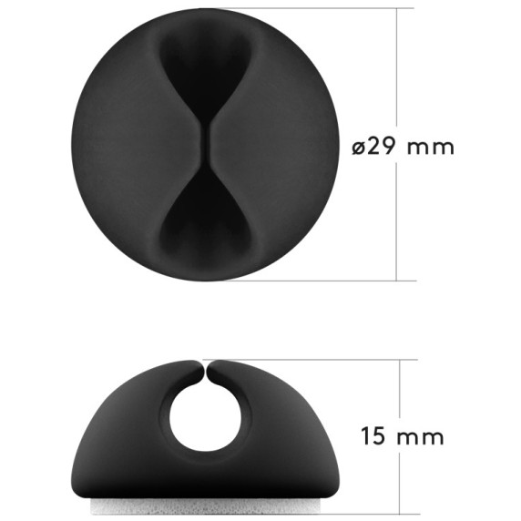 Goobay Cable Management Set Black