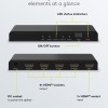 Goobay 1 to 4 HDMI Splitter 4K 30Hz Black