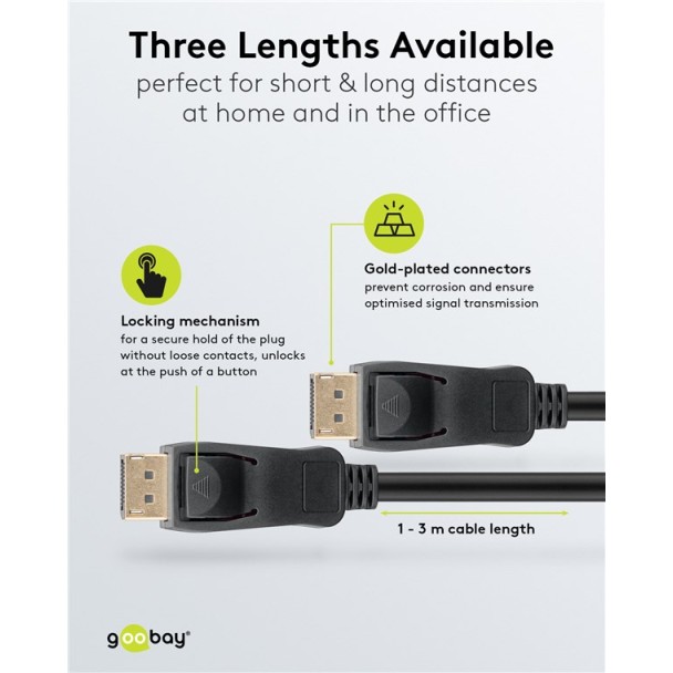 Goobay DisplayPort 1.4 Certified Cable 2m