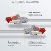 Goobay 0.15m Cat6 UTP Short Patch Cable - Grey