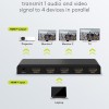 Goobay 1 to 4 HDMI Splitter 4K 30Hz Black