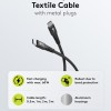 Goobay USB-C 3m Textile Cable Black