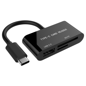 Gembird Compact USB Type-C Combo Card Reader Hub