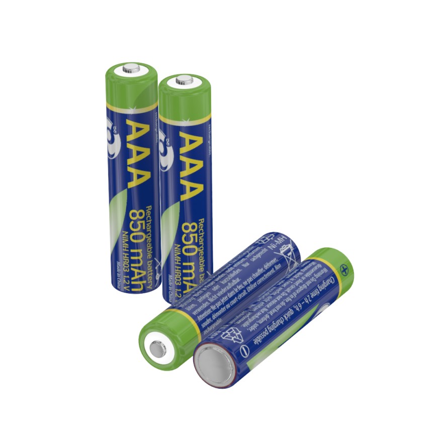 Energenie Rechargeable AAA instant batteries (ready-to-use), 850mAh, 4pcs blister pack
