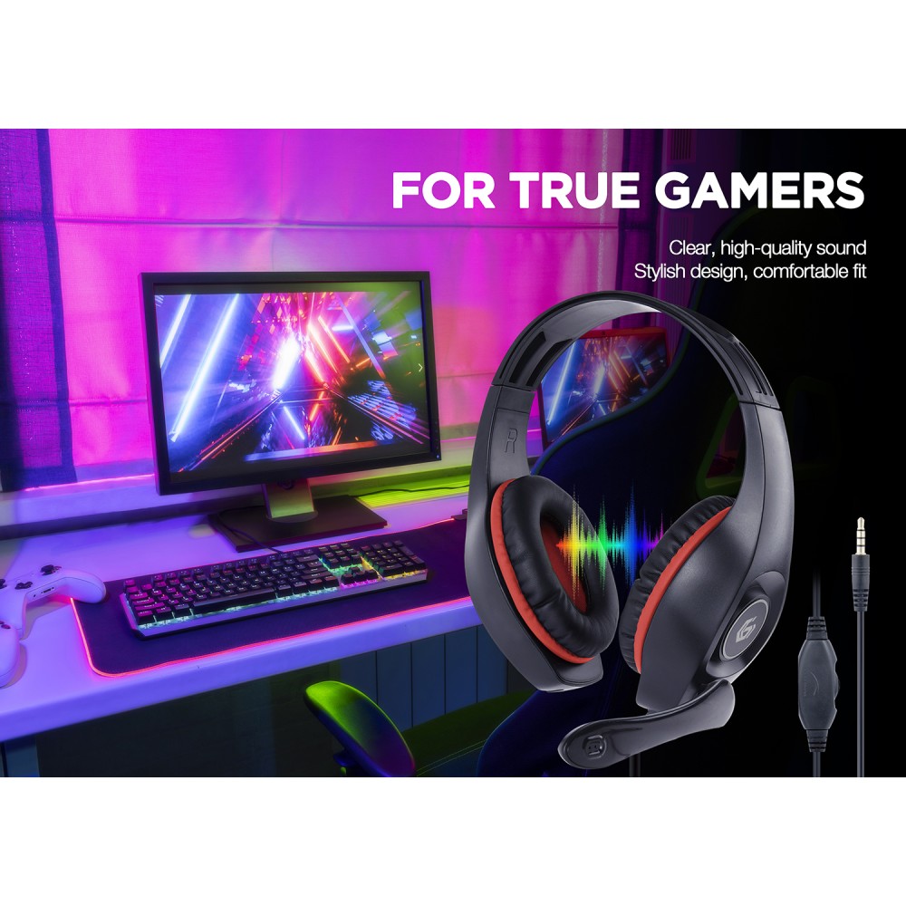 Gembird Gaming Headset Red/Black