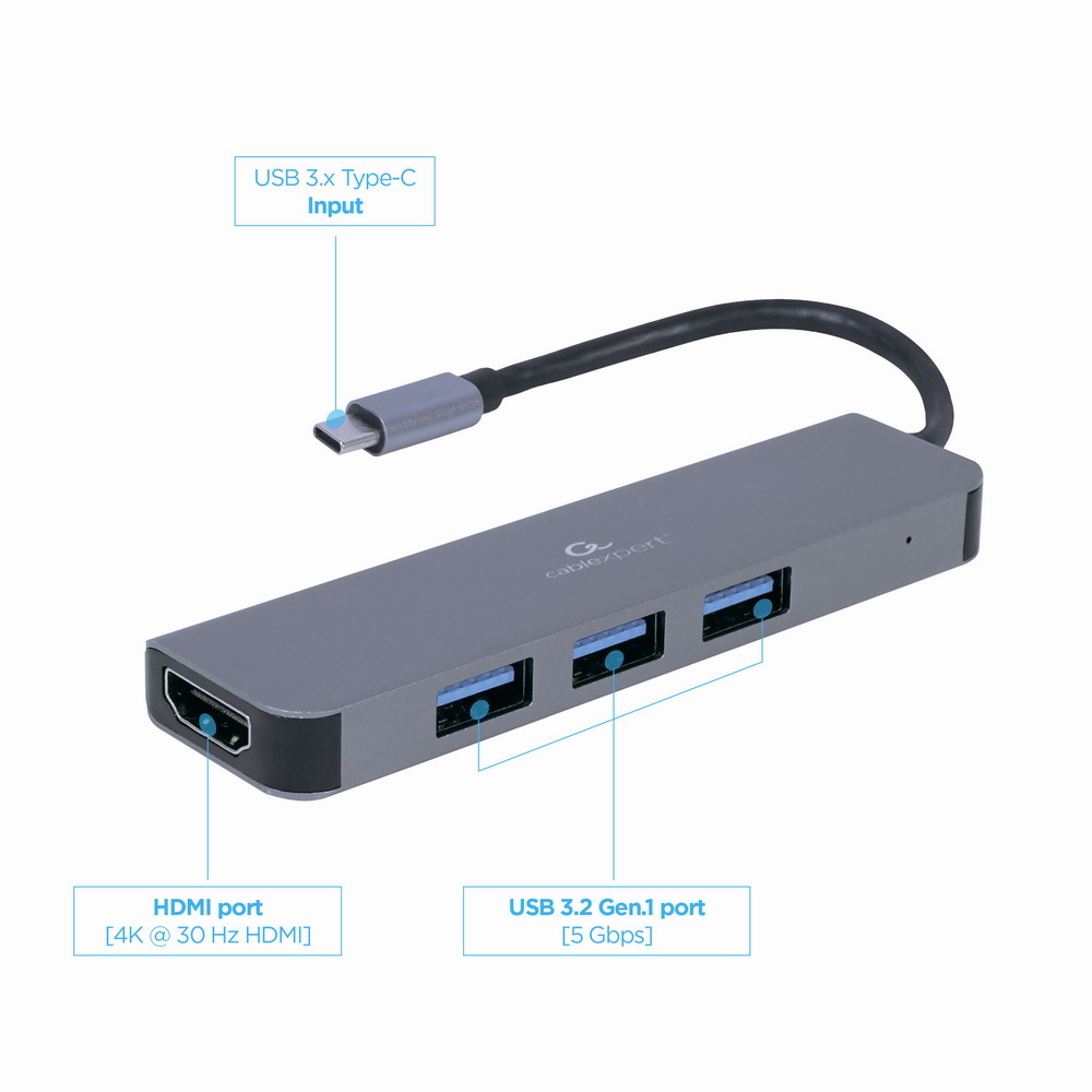 Cablexpert USB-C 2-in-1 Adapter