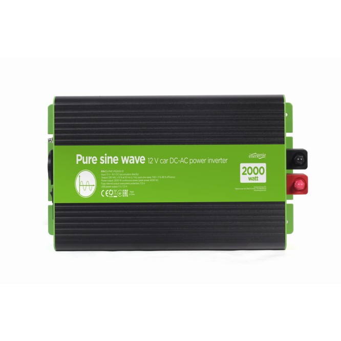 Energenie 12V Pure Sine Wave Car DC-AC Power Inverter 2000W