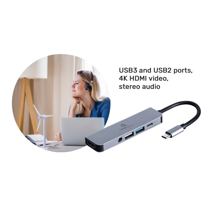 Cablexpert USB-C 5-in-1 Multiport Hub