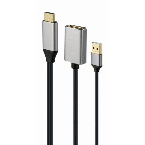 Cablexpert Active 4K HDMI Male to DisplayPort Female Adapter Black