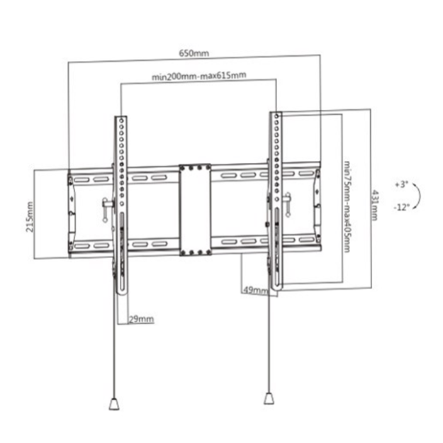 Gembird Tilting TV Wall Mount 37"-80"