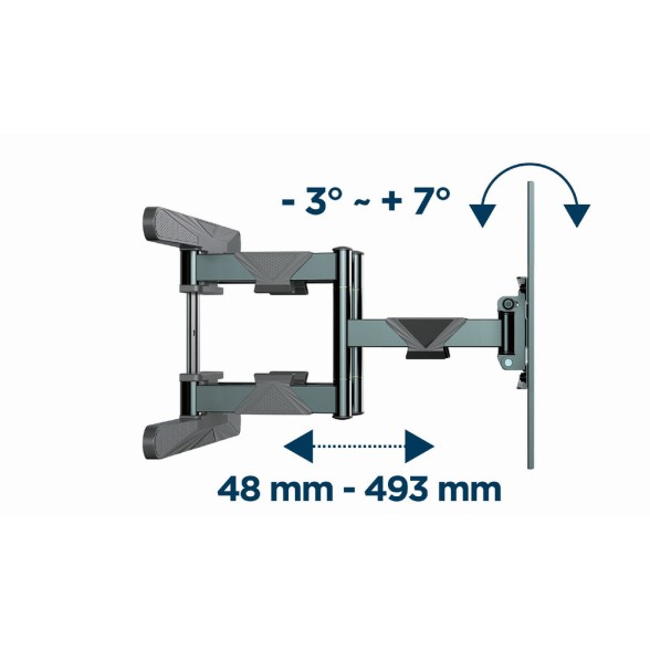 Gembird Full Motion TV Wall Mount 40"-80"