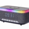 Gembird Digital Alarm Clock with Speaker & Wireless Charging Black