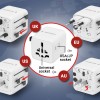 Gembird Universal Travel Power Adapter White