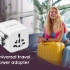 Gembird Universal Travel Power Adapter White