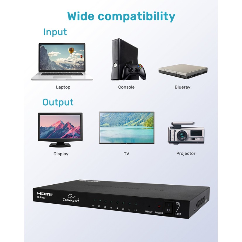 Gembird 8-Port HDMI Splitter