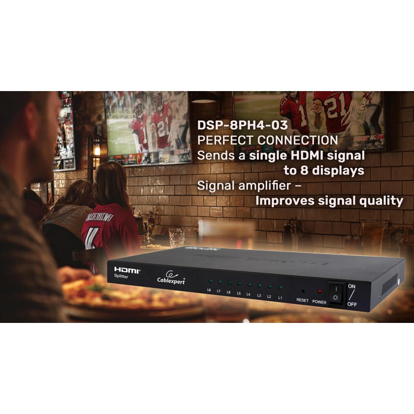 Gembird 8-Port HDMI Splitter