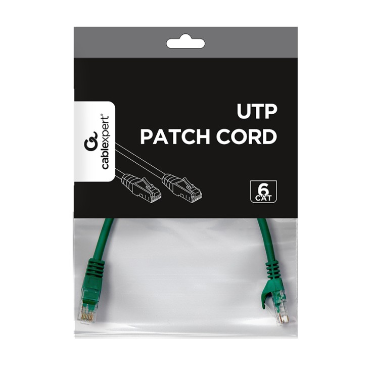 Cablexpert Cat6 UTP Patch Cable 0.25m Green